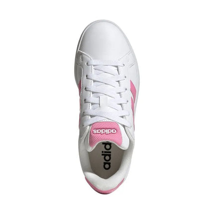 Vaikiški laisvalaikio bateliai Adidas Grand Court 3.0, balti su rožine spalva, HP3528