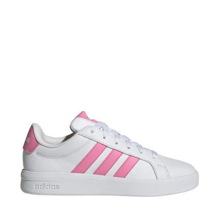 Vaikiški laisvalaikio bateliai Adidas Grand Court 3.0, balti su rožine spalva, HP3528