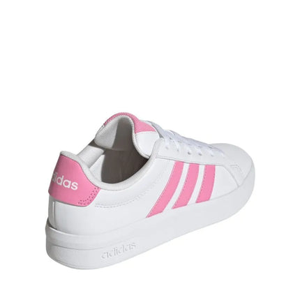 Vaikiški laisvalaikio bateliai Adidas Grand Court 3.0, balti su rožine spalva, HP3528