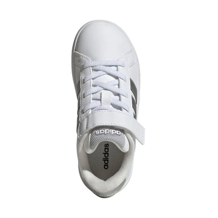Vaikiški laisvalaikio bateliai Adidas Grand Court 3.0, balti su sidabriniais akcentais JP9368