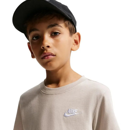 Vaikiški „Nike Sportswear“ smėlio spalvos marškinėliai FZ5177 236