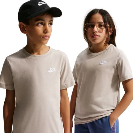Vaikiški „Nike Sportswear“ smėlio spalvos marškinėliai FZ5177 236