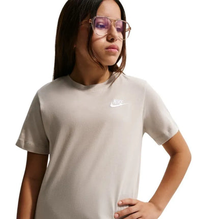 Vaikiški „Nike Sportswear“ smėlio spalvos marškinėliai FZ5177 236
