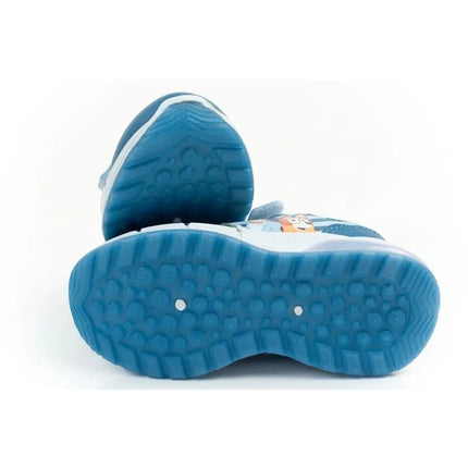 Vaikiški sportiniai bateliai Leomil Bluey, lengvi, su „Velcro“ užsegimu, LED lemputėmis, mėlyni