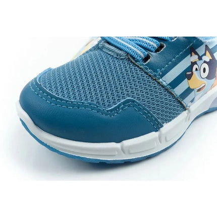 Vaikiški sportiniai bateliai Leomil Bluey, lengvi, su „Velcro“ užsegimu, LED lemputėmis, mėlyni