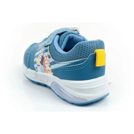 Vaikiški sportiniai bateliai Leomil Bluey, lengvi, su „Velcro“ užsegimu, LED lemputėmis, mėlyni