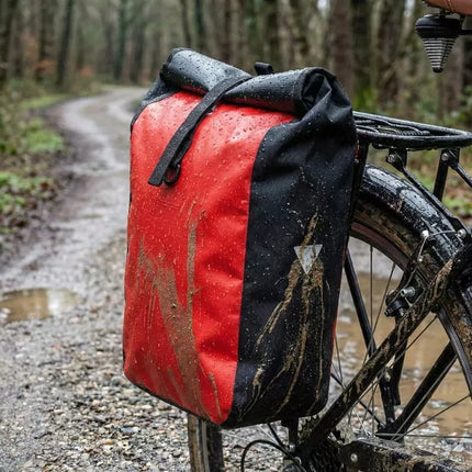 Vandeniui atspari galinė raudona 13.5L dviračio tašė ant bagažinės XQMAX PRO