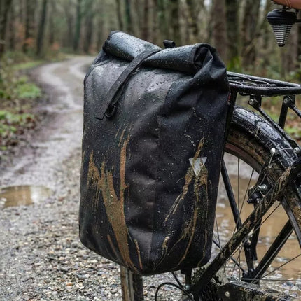 Vandeniui atsparus juodas galinis dviračio krepšys bagažinei, 13.5L XQMAX PRO
