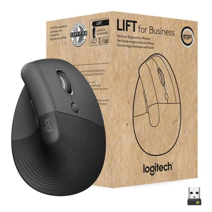 Vertikali verslo pelė Logitech Lift, juoda