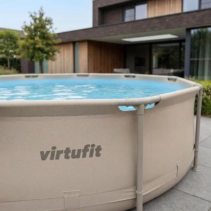 VIRTUFIT APVALUS BASEINAS 244 CM SU FILTRO SIURBLIU, SMĖLINIS