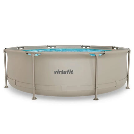VIRTUFIT APVALUS BASEINAS 244 CM SU FILTRO SIURBLIU, SMĖLINIS