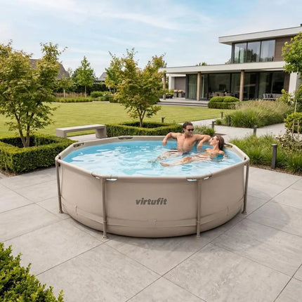 VIRTUFIT APVALUS BASEINAS 305 CM SU FILTRO SIURBLIU, SMĖLINIS