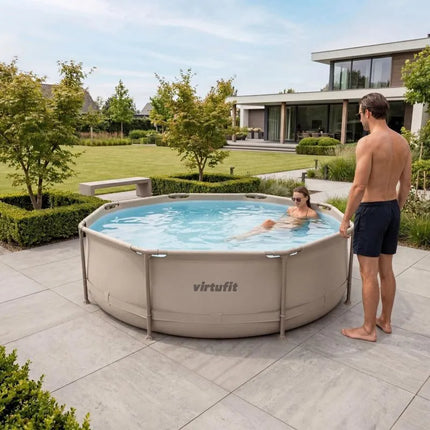 VIRTUFIT APVALUS BASEINAS 305 CM SU FILTRO SIURBLIU, SMĖLINIS