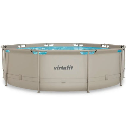 VIRTUFIT apvalus baseinas 366 cm su filtravimo siurbliu, smėlio spalvos