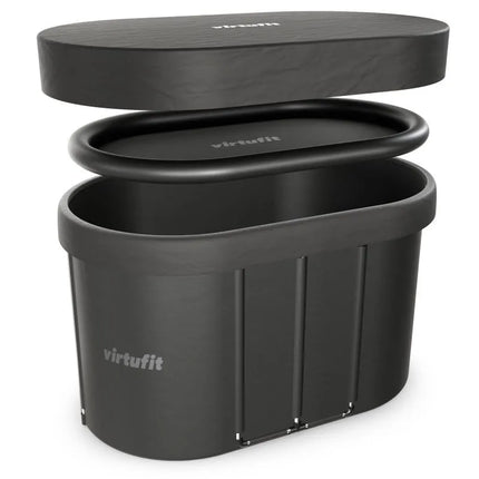 VIRTUFIT OVALI LEDO VONIA 500 LITRŲ ANTRACITO SPALVOS SU PRIEDAIS