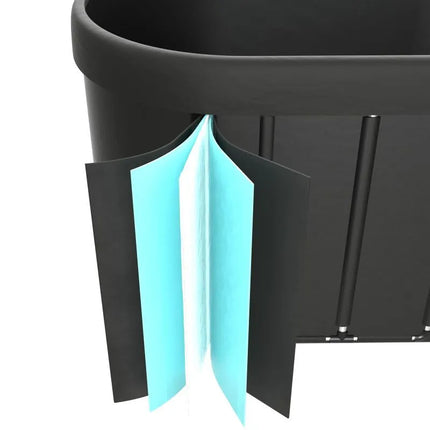 VIRTUFIT OVALI LEDO VONIA 500 LITRŲ ANTRACITO SPALVOS SU PRIEDAIS