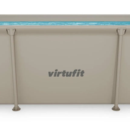 VirtuFit stačiakampis baseinas 260 x 180 cm su filtravimo siurbliu, smėlio spalvos