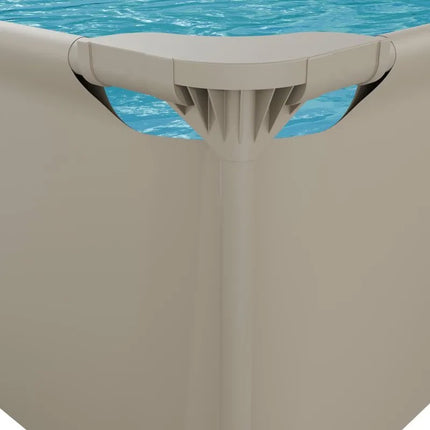 VirtuFit stačiakampis baseinas 260 x 180 cm su filtravimo siurbliu, smėlio spalvos