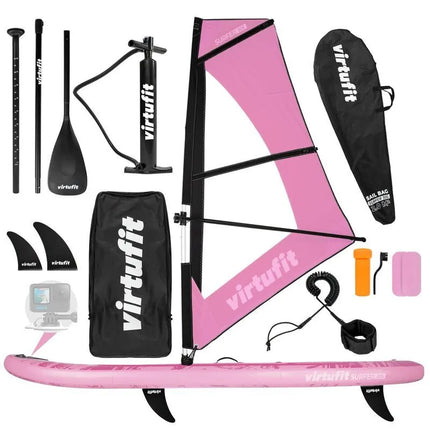VIRTUFIT SUP IRKLENTĖ SU BURLENTE 305 SU PRIEDAIS, ROŽINĖ