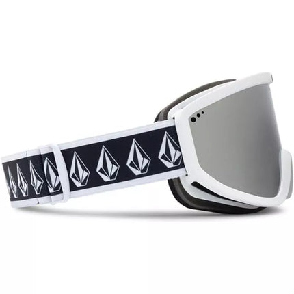 Volcom FOOTPRINTS WHITE RERUN/SILVER CHROME snieglenčių akiniai sidabriniais veidrodžiais (VG0622316)