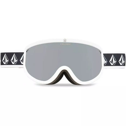 Volcom FOOTPRINTS WHITE RERUN/SILVER CHROME snieglenčių akiniai sidabriniais veidrodžiais (VG0622316)