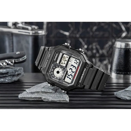 Vyriškas laikrodis CASIO AE-1200WH-1AVEF + DĖŽUTĖ