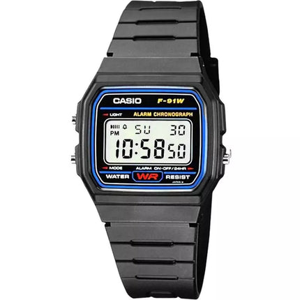 Vyriškas laikrodis CASIO F-91W-1YEG + dėžutė