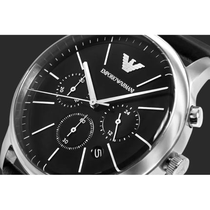 Vyriškas laikrodis EMPORIO ARMANI Minimalist Chronograph AR11774 + DĖŽUTĖ