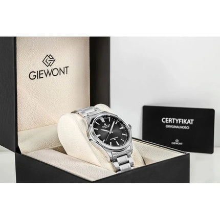 Vyriškas laikrodis Giewont Elegance Sapphire Silver Black GW5160-B2