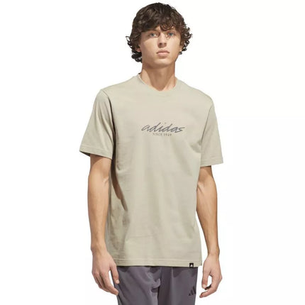 Vyriški adidas Color Connect grafiniai marškinėliai smėlio spalvos KE1315