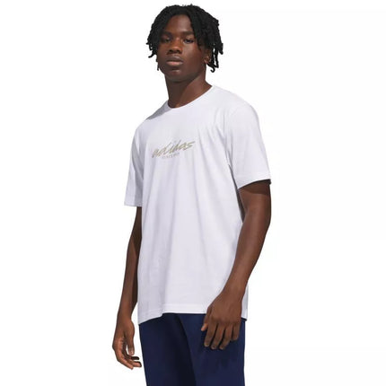 Vyriški adidas marškinėliai su grafiniu piešiniu „Color Connect“, balti, JZ7546