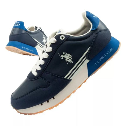 Vyriški laisvalaikio bateliai US Polo Assn, madingi ir patogūs, mėlyni