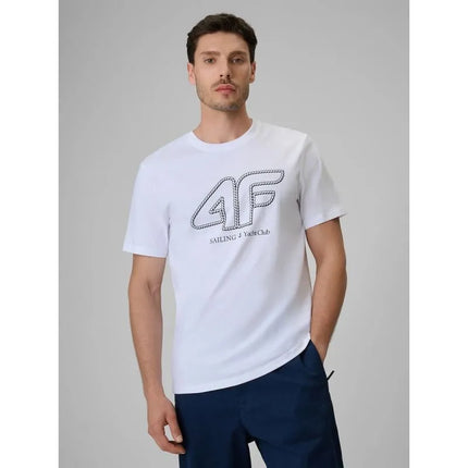 Vyriški laisvalaikio marškinėliai su 4F logotipu 4FRSS26TTSHM3999-10S