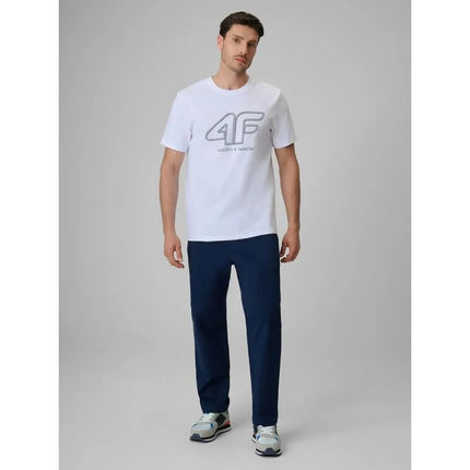 Vyriški laisvalaikio marškinėliai su 4F logotipu 4FRSS26TTSHM3999-10S