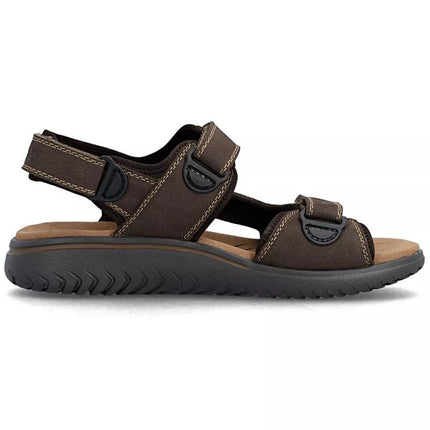 Vyriški rudos odos sandalai su Velcro užsegimu Rieker 26450-26