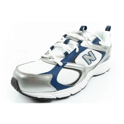 Vyriški sportiniai bateliai New Balance 408, madingi, patogūs, balti su sidabrinėmis detalėmis