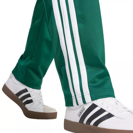 Vyriškos adidas 3 juostelių trikotažo kelnės, klasikinio kirpimo, su atvirais kraštais, žalios JI8806