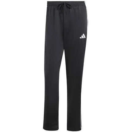Vyriškos „adidas 3-Stripes Tricot“ tiesaus kirpimo kelnės atvira apačia, juodos, JI8802