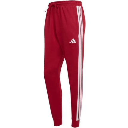 Vyriškos adidas Essential 3-Stripes French Terry bordo spalvos kelnės KR2702