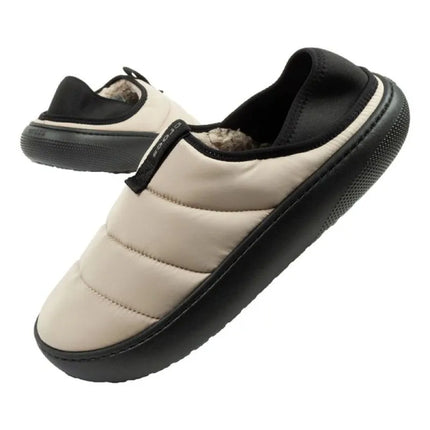 Vyriškos Crocs šlepetės Classic Puff Moc, smėlio spalvos, šiltintos