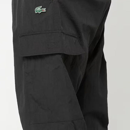 Vyriškos „Lacoste“ tekstilinės „cargo“ stiliaus kelnės, juodos – XH5121-00-031