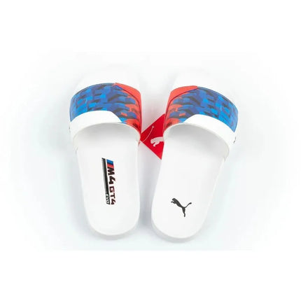 Vyriškos sportinės šlepetės Puma BMW MMS Leadcat 2.0 Graphic, madingos, baltos