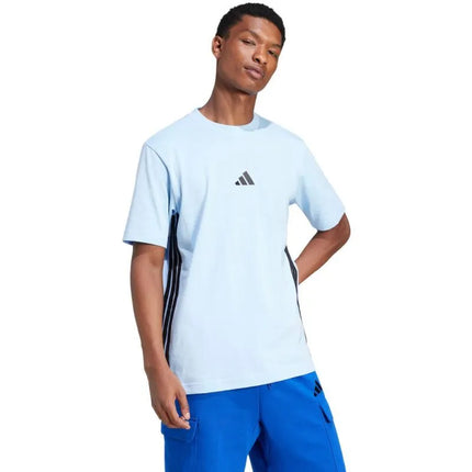 Vyrų „adidas“ marškinėliai „Essentials 3 Stripes“, mėlyni, JE6397
