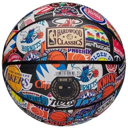 WILSON NBA VISŲ KOMANDŲ RETRO KREPŠINIO KAMUOLYS R.7