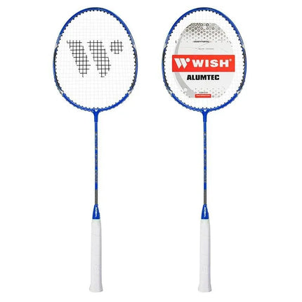 WISH ALUMTEC 5566 badmintono rinkinys: 4 raketės + 3 skrajutės + tinklas + žymėjimo linijos