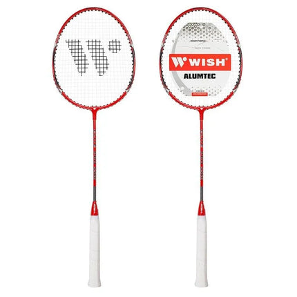 WISH ALUMTEC 5566 badmintono rinkinys: 4 raketės + 3 skrajutės + tinklas + žymėjimo linijos
