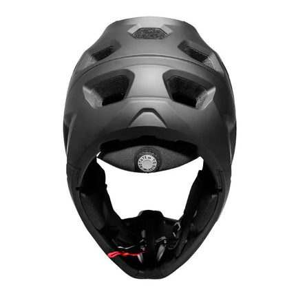 Wozinsky pilno veido dviratininko šalmas su nuimamu skydeliu 60-62 cm – Juodas