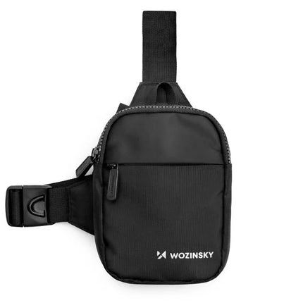 Wozinsky WMS-W1 Unisex Mini Peties Krepšys Vandeniui Atsparus Dviem Skyriais Mobiliajam Telefonui - Juodas
