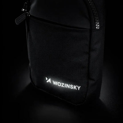 Wozinsky WMS-W1 Unisex Mini Peties Krepšys Vandeniui Atsparus Dviem Skyriais Mobiliajam Telefonui - Juodas