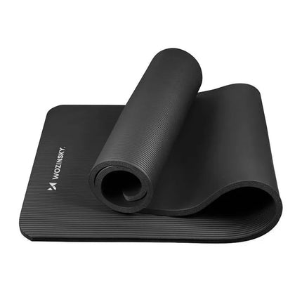 Wozinsky WNSP-15C treniruočių kilimėlis 183 x 61 x 1,5 cm, storas gimnastikos kilimėlis jogai ir fitnesui - juodas